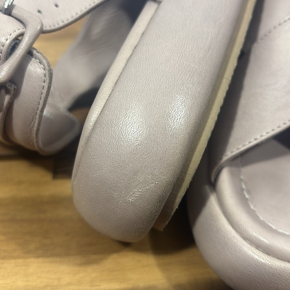 All Black Brand Taupe  Sandals with Cushioned Sole and Crisscross Straps - Picture 14 of 14